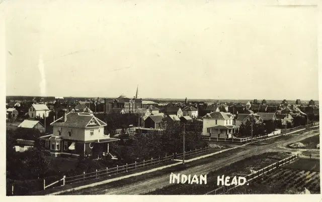 Overhead view of Indian Head homes and streets